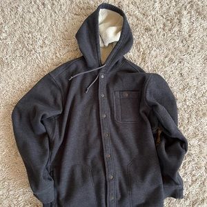 LL Bean Iron Works® Bonded Waffle Fleece Hoodie Shacket
